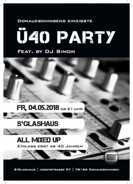 Ü40 PARTY mit DJ Simon